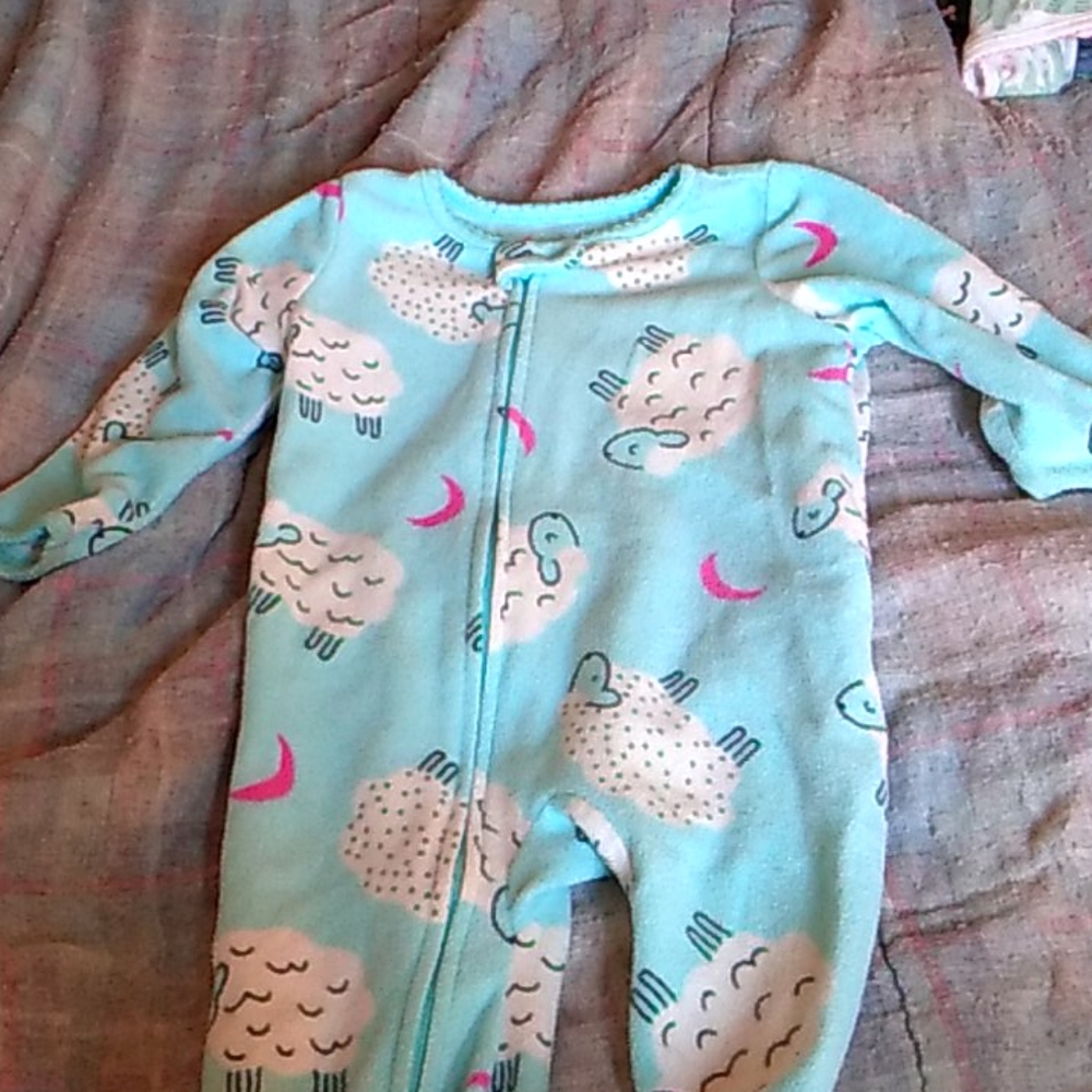 Baby girl footie pajamas